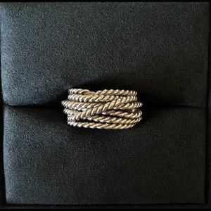 Crossover Cable Ring 7 Sterling